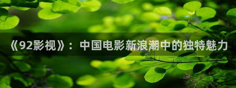 飘雪影视在线免费观看电影：《92影视》：中国电影新浪潮中的独特魅力